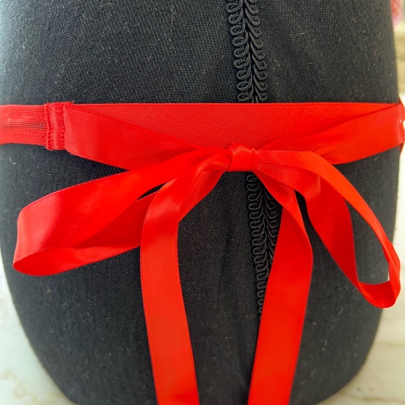 VICTORIA’S SECRET GORGEOUS LACY TEDDY W/SIDE TIES & G STRING NWT SZ-M 🧡❤️🩷 - Picture 4 of 8